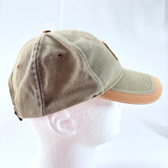 Walt Disney World Mickey Mouse Metal Logo Brown Tan Strapback Baseball Cap Hat - Picture 4 of 9